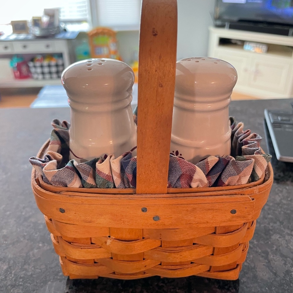 Longaberger Salt and Pepper Shaker Basket